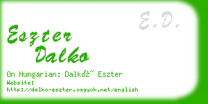 eszter dalko business card